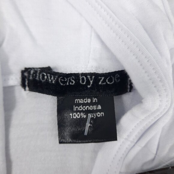 Flowers by Zoe Girls Hoodie 18M White Peace Love Graphic Rhinestone Y2K Retro - Picture 9 of 9